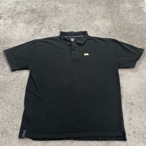 LRG Roots & Equipment Vintage Y2K Polo Shirt Men XXXL Black Cotton Casual Preppy
